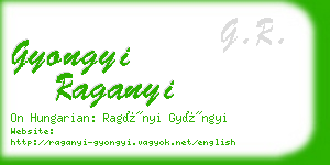 gyongyi raganyi business card